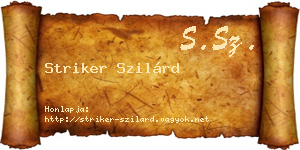 Striker Szilárd névjegykártya